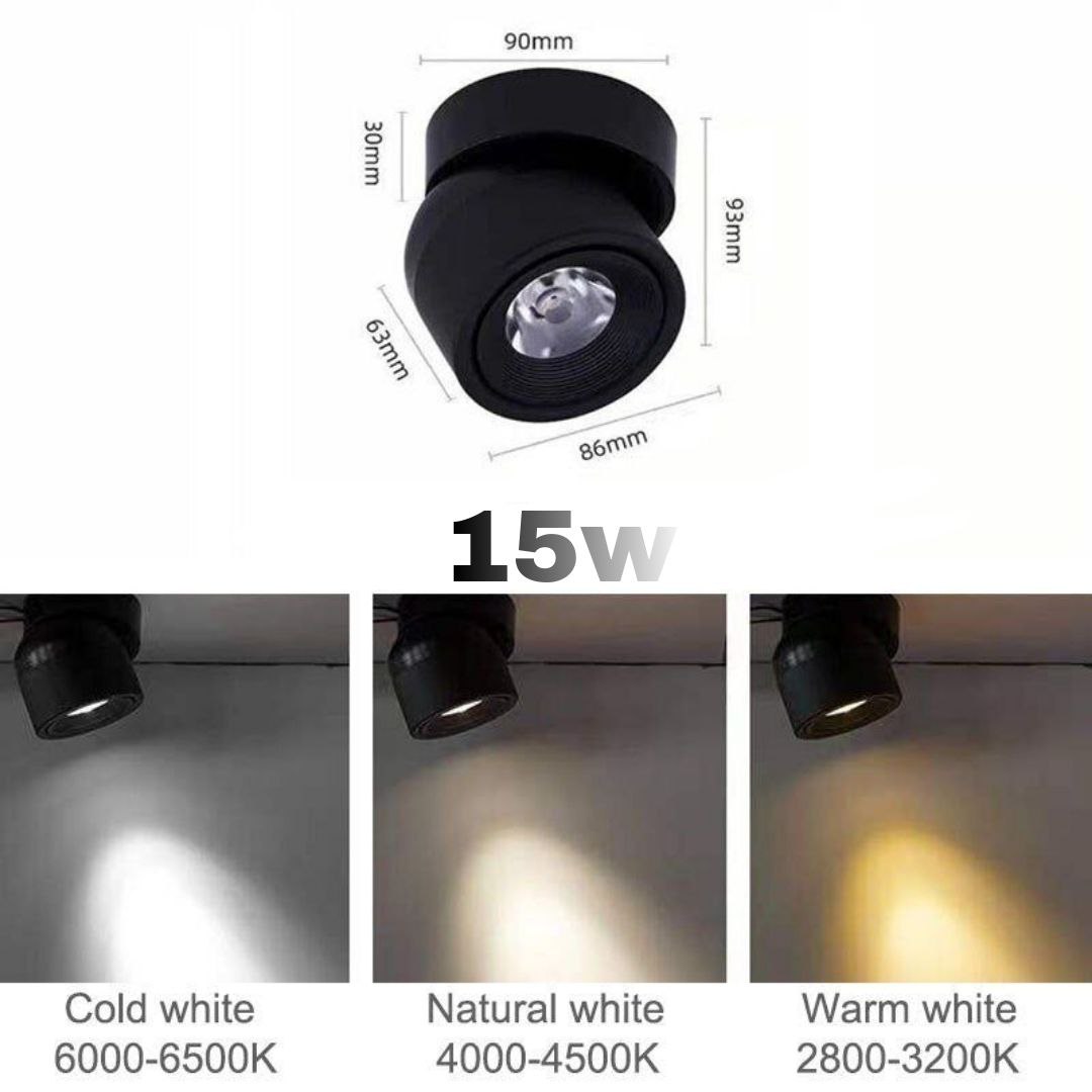 چراغ فکی متحرک روکار 15w سه حالت نور