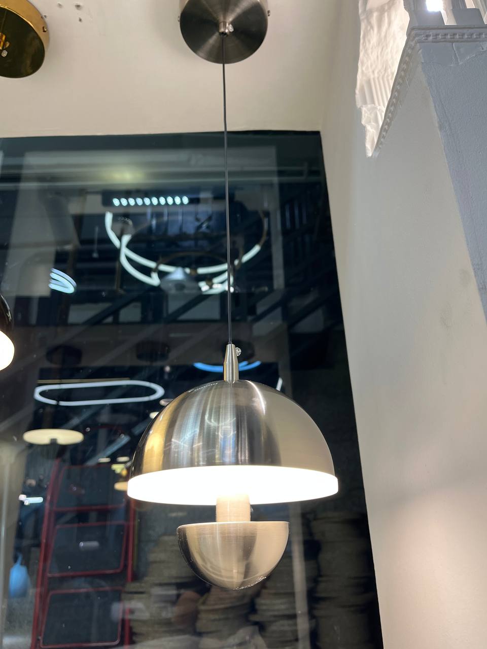 آویز قارچی سایز بزرگ سیلور کرم