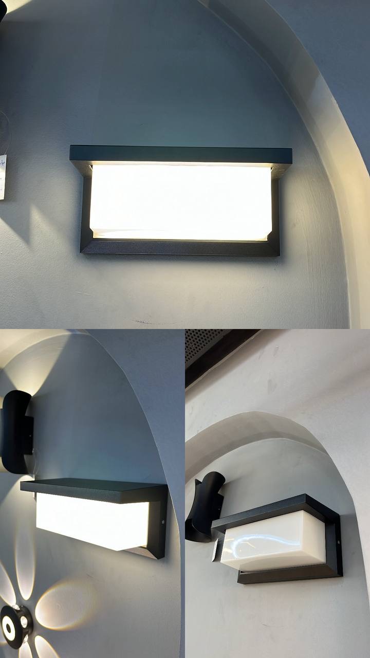 چراغ دیواری تمام نور بدنه آلومینیومی واترپروف